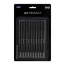 Pentonic 0.7mm Ball Pen Blister Pack | Black Body | Pack of 10pcs