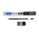 Doms Black Dooms Karbon R/T Super Dark Pencil Pack Of 10 With Eraser (Sharpener+Eraser)