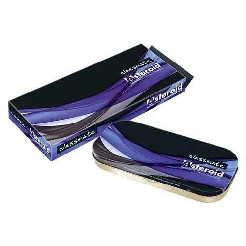 Classmate Asteroid Geometry Box | Compass-cum-Divider with arm locking mechanism | 30 cm Foldable Scale| Mechanical Pencil | Double sided tray
