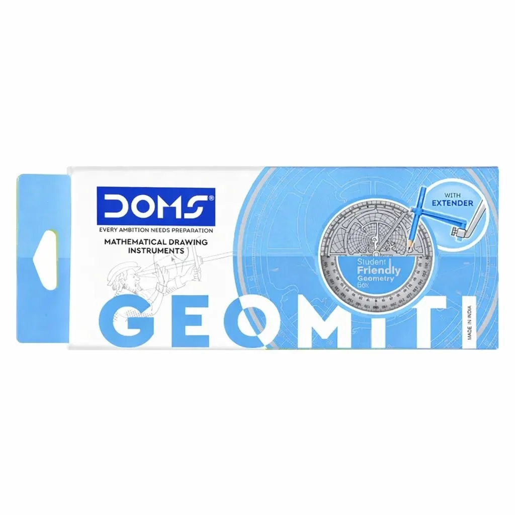 DOMS Geomiti Mathematical Instrument Geometry Box (Blue)
