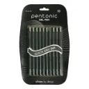 Pentonic 0.6 mm Gel Pen Blister Pack | Black body | Set of 10pcs