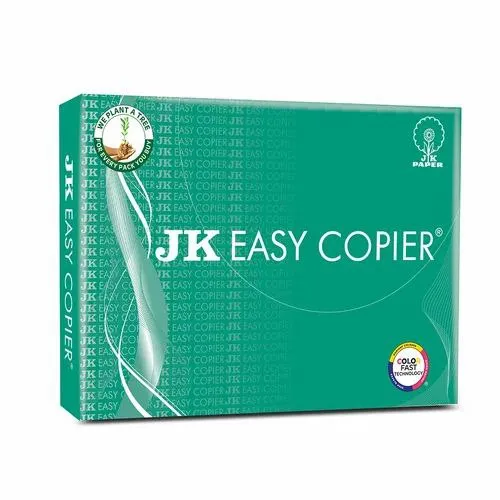 JK Easy Copier Paper | A4 Size | 70 GSM | 500 Sheets | White Paper, 1 Ream | For Laserjet & Inkjet Printer | Fast Drying | Both Side Print | Eco Friendly | Color Lok (Pack of 1) | (1)