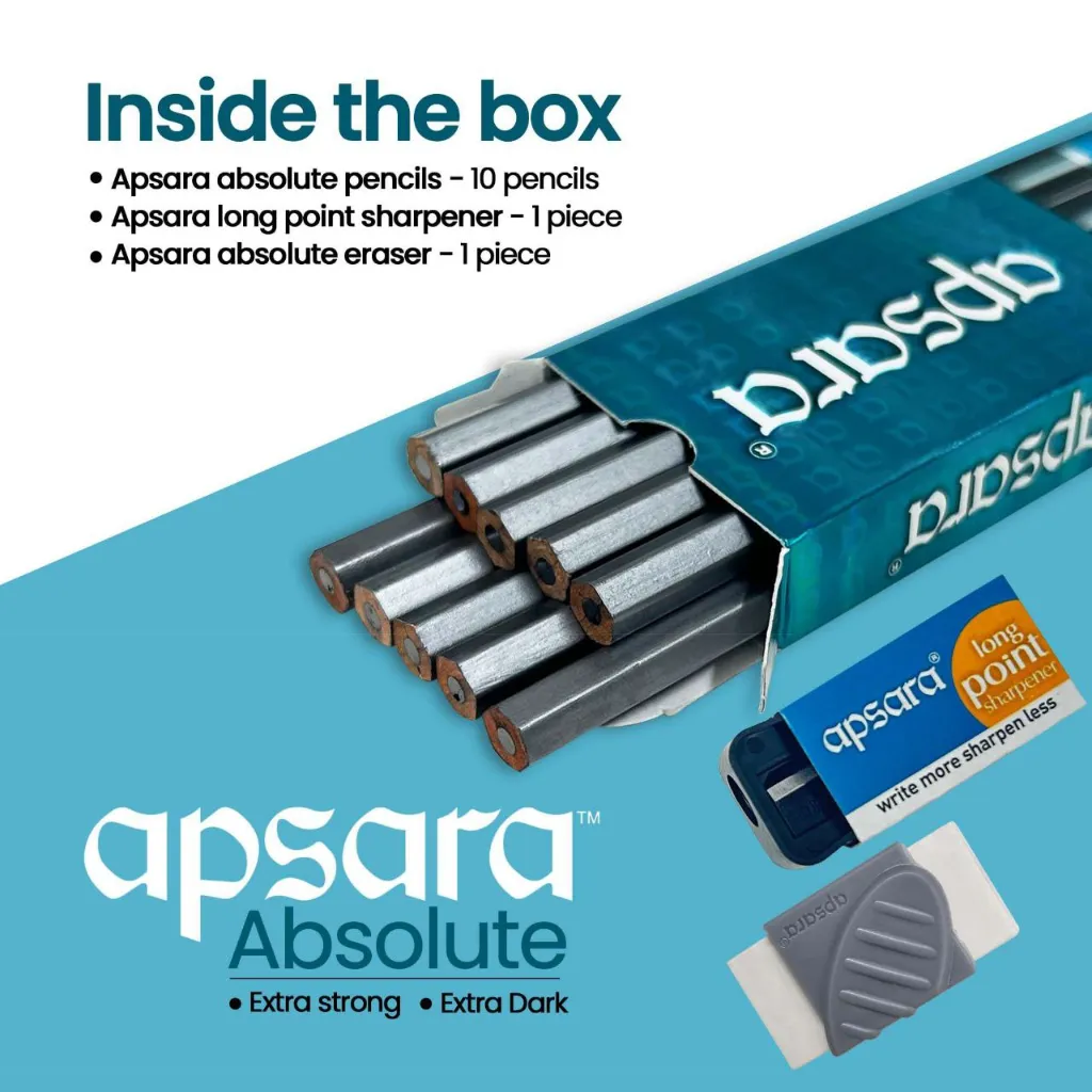 Apsara Absolute Extra Dark Pencils - Pack of 10pcs (1)