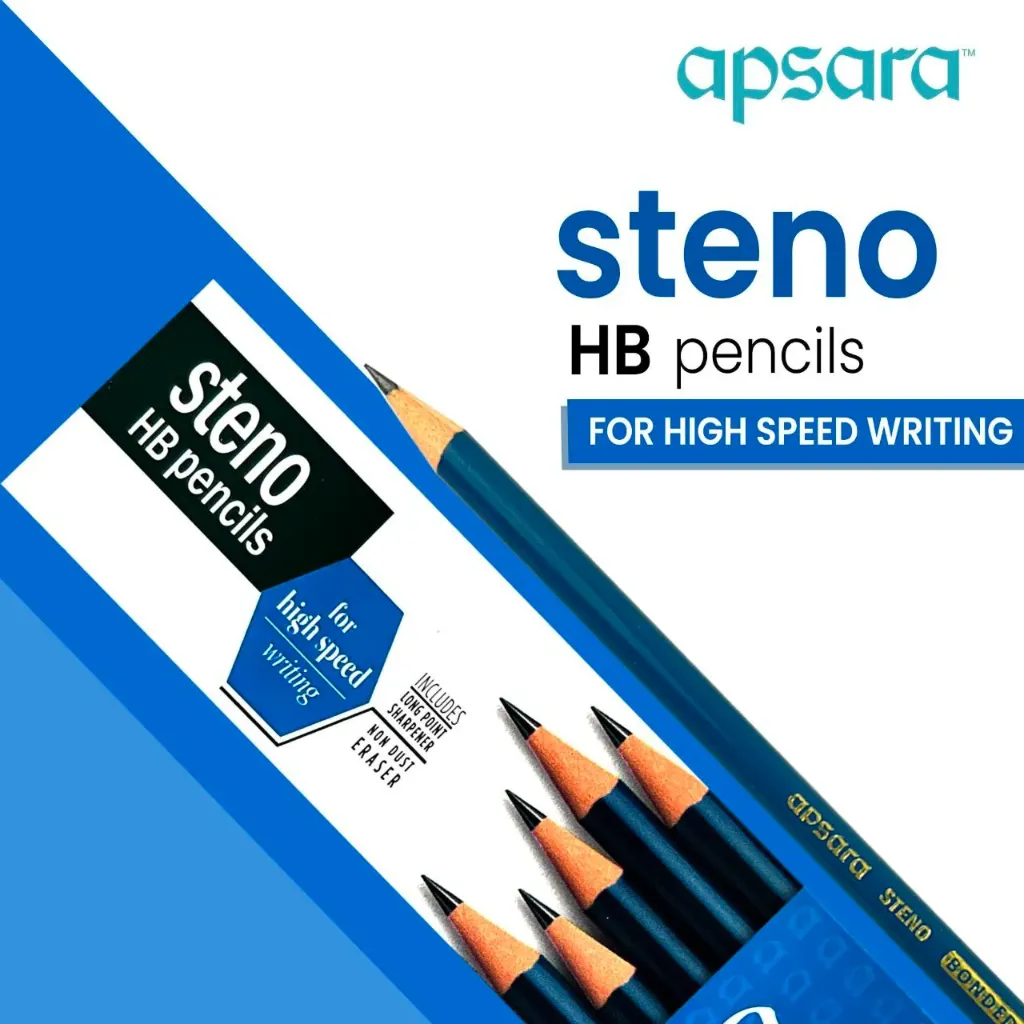 Apsara Steno Pencils-Black | Pack Of 10pcs (1)